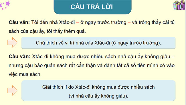 PowerPoint Tiếng Việt 5 Luyện tập về dấu gạch ngang