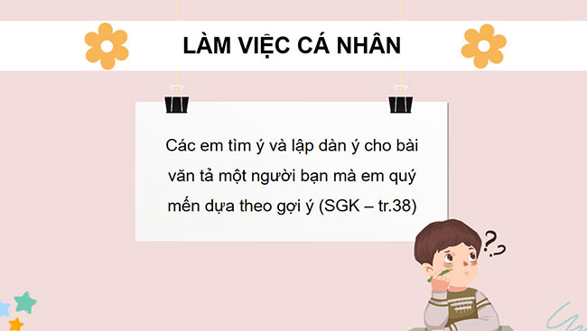 PowerPoint Tiếng Việt 5 Luyện tập tả người (Tìm ý, lập dàn ý)