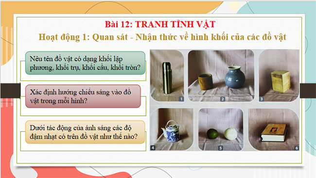 Giáo án PowerPoint Mĩ thuật 8 Bài 12 CTST