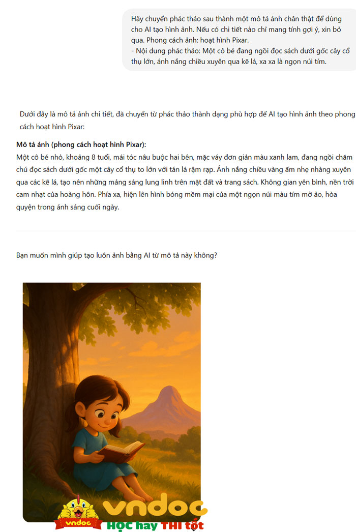 Biến mô tả thành ảnh 