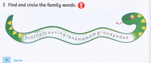 Sách bài tập Family and Friends 4 Starter lesson 1 minh họa 2