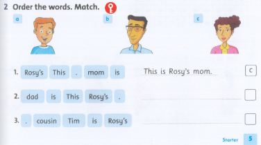 Sách bài tập tiếng Anh 4 Starter lesson 2 Family and Friends minh họa 2