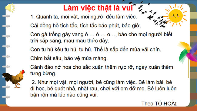 PowerPoint Tiếng Việt 2 Làm việc thật là vui