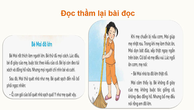 PowerPoint Tiếng Việt 2 Đọc Bé Mai đã lớn