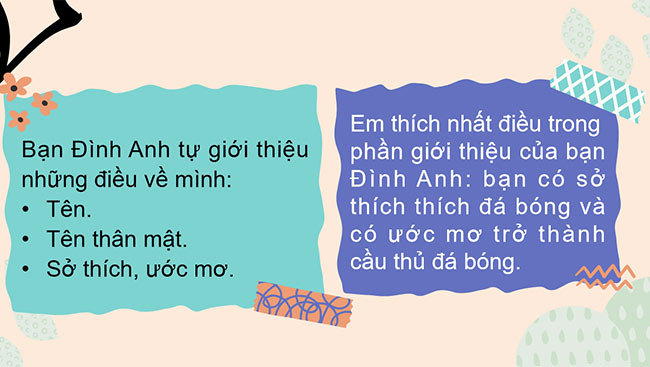 PowerPoint Tiếng Việt 2 Nói, viết lời tự giới thiệu