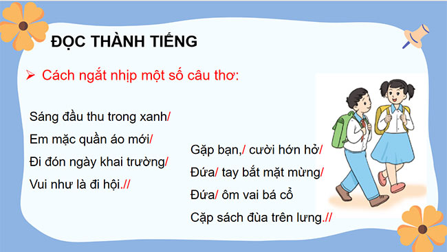 PowerPoint Tiếng Việt 3 Ngày khai trường