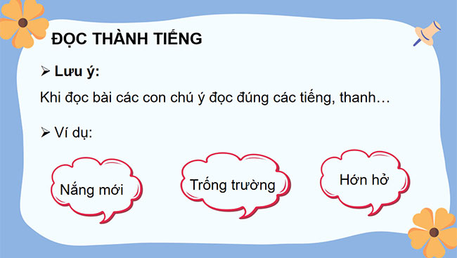 PowerPoint Tiếng Việt 3 Ngày khai trường