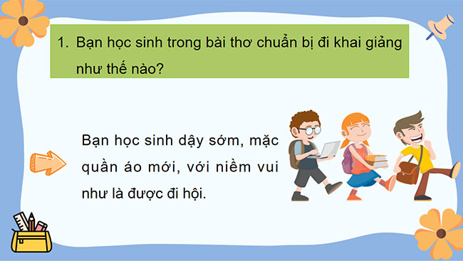 PowerPoint Tiếng Việt 3 Ngày khai trường