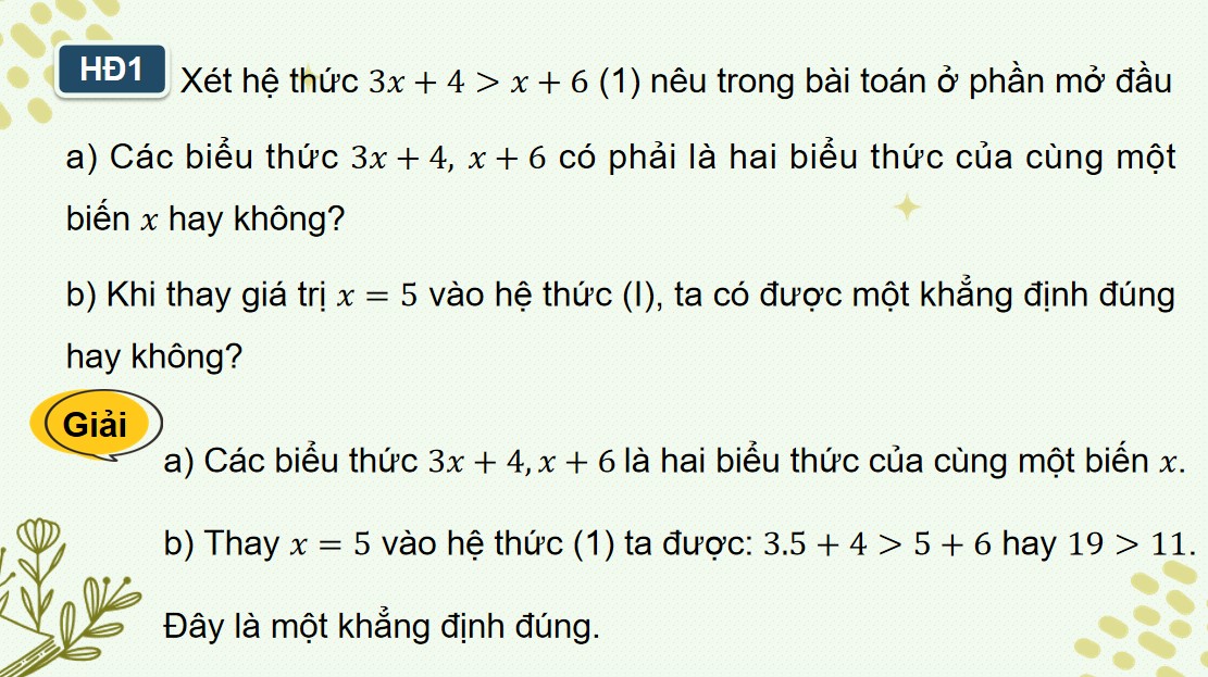 PowerPoint Toán 9 Cánh Diều Bài Bất phương trình bậc nhất một ẩn