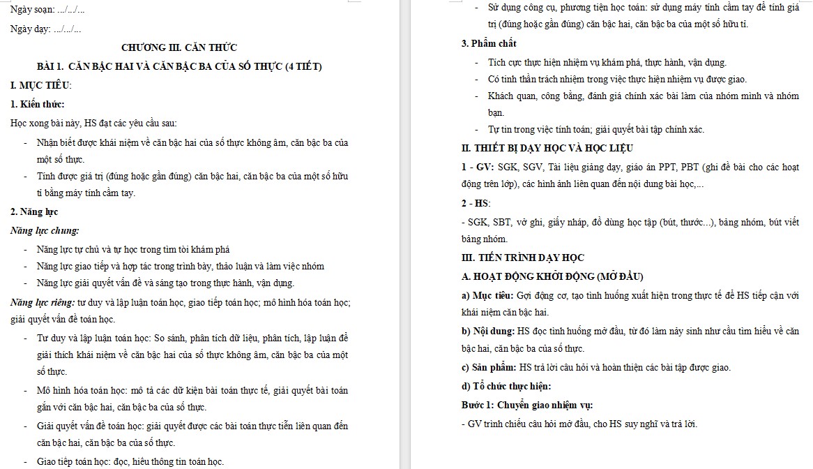PowerPoint Toán 9 Cánh Diều Bài Căn bậc hai và căn bậc ba của số thực