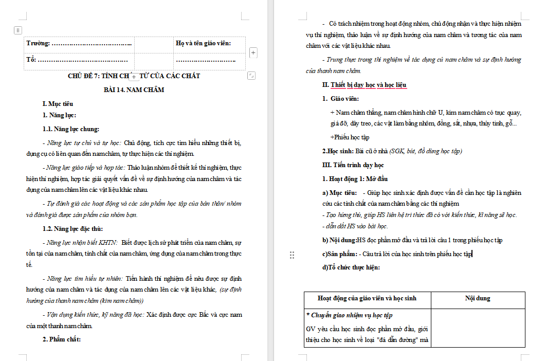 Giáo án PowerPoint Khoa học tự nhiên 7 Cánh diều Bài 14