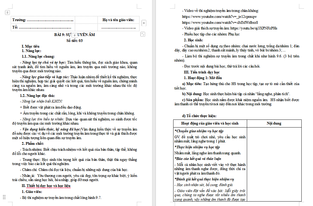 Giáo án PowerPoint Khoa học tự nhiên 7 Cánh diều Bài 9
