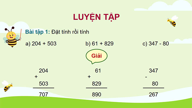PowerPoint Toán 3: Ôn tập phép cộng, phép trừ