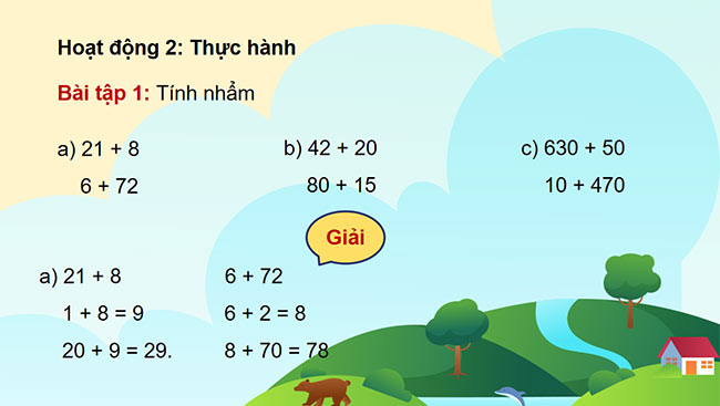 PowerPoint Toán 3: Cộng nhẩm, trừ nhẩm