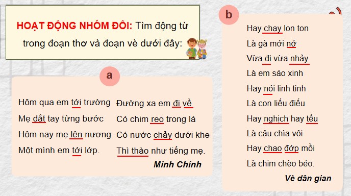 PowerPoint Tiếng Việt 4 Luyện tập về động từ