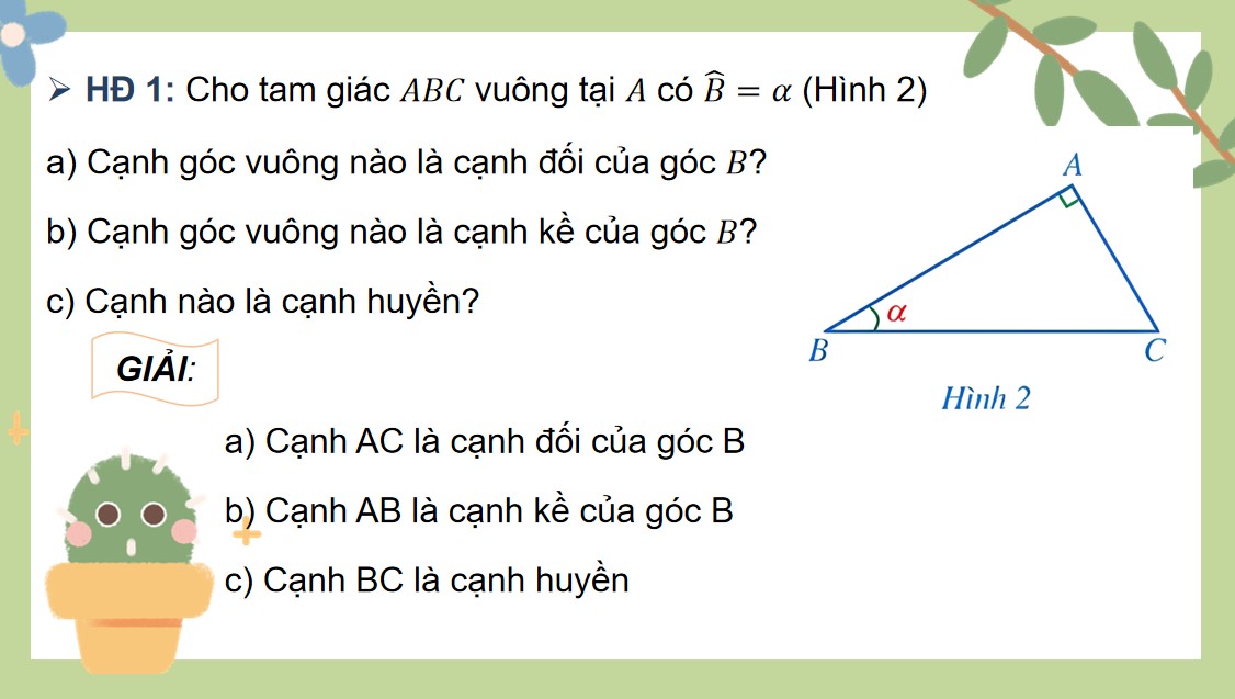 PowerPoint Toán 9 Cánh Diều Bài Tỉ số lượng giác của góc nhọn