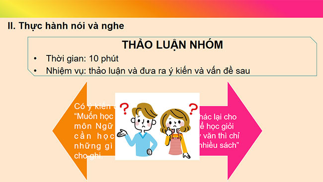 PowerPoint Ngữ văn 6 Bài 1: Thảo luận nhóm nhỏ về một vấn đề cần có giải pháp thống nhất