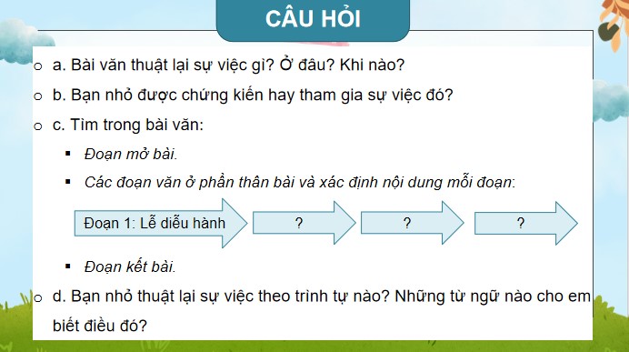 PowerPoint Tiếng Việt 4 Nhận diện bài văn thuật lại một sự việc