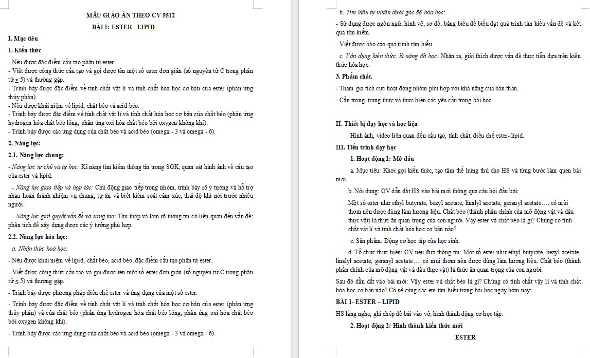 Giáo án Bài 1 Hóa 12 Kết nối tri thức