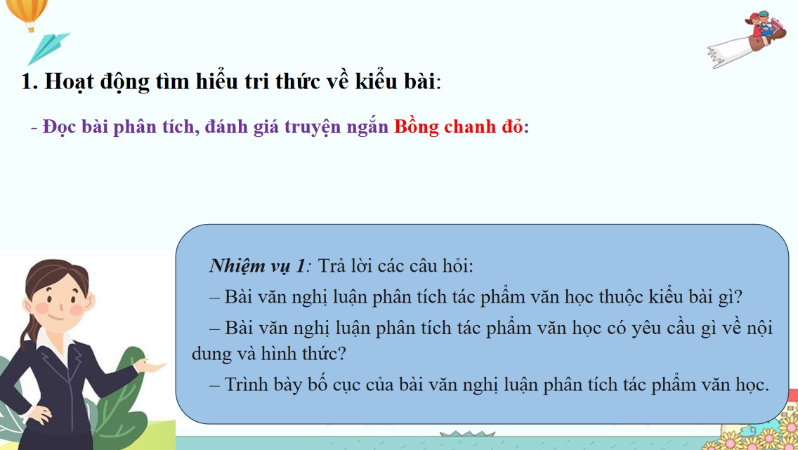 Giáo án PPT Văn 9 CTST Bài Viết bài văn nghị luận phân tích một tác phẩm văn học