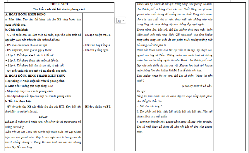 Bài 9: Tìm hiểu cách viết bài văn tả phong cảnh