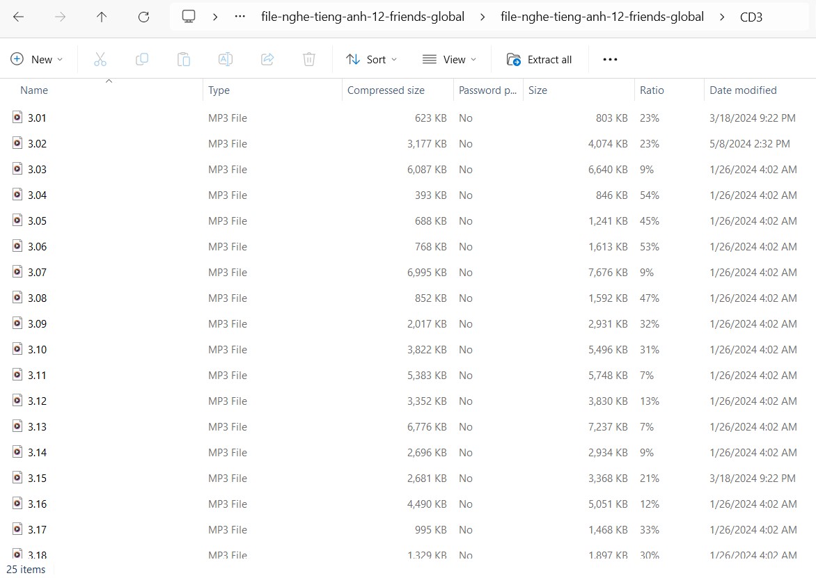 File nghe Sách học sinh tiếng Anh 12 Friends Global - CD3