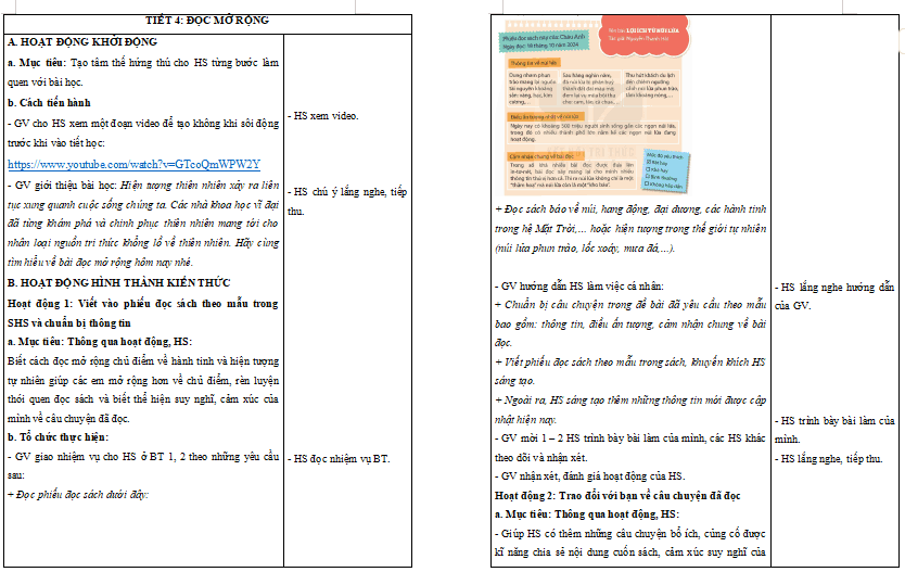 Giáo án Tiếng Việt lớp 5 Bài 14: Đọc mở rộng tập 1