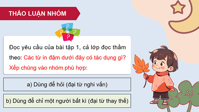 PowerPoint Tiếng Việt 5 Bài 8: Luyện tập về đại từ (tiếp theo)