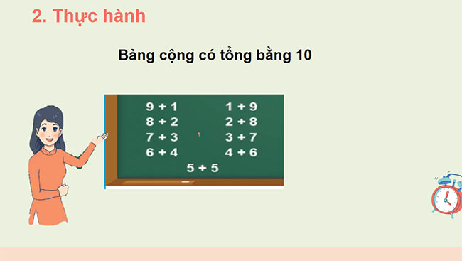 PowerPoint Toán 2: Phép cộng có tổng bằng 10