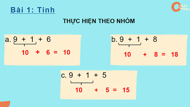 PowerPoint Toán 2: 9 cộng với một số