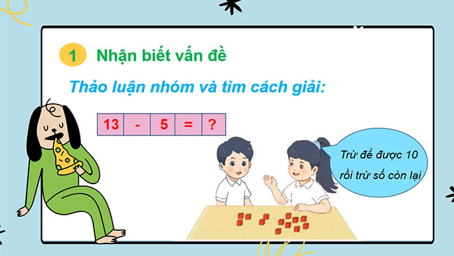PowerPoint Toán 2: 13 trừ đi một số