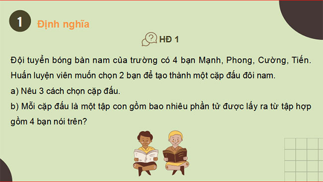 Giáo án PowerPoint Toán 10 Bài 3: Tổ hợp
