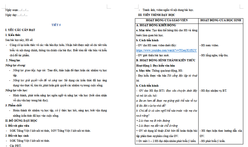 Ôn tập và đánh giá giữa học kì 1 (Tiết 5)