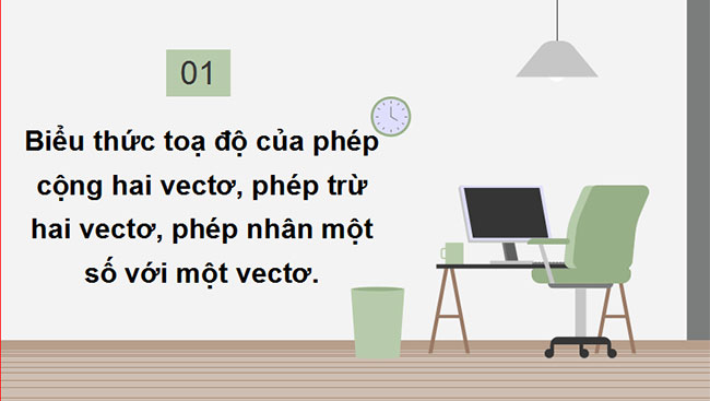 Giáo án PowerPoint Toán 10 Bài 2: Biểu thức tọa độ của các phép toán vectơ
