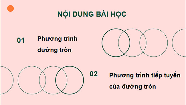 Giáo án PowerPoint Toán 10 Bài 5: Phương trình đường tròn