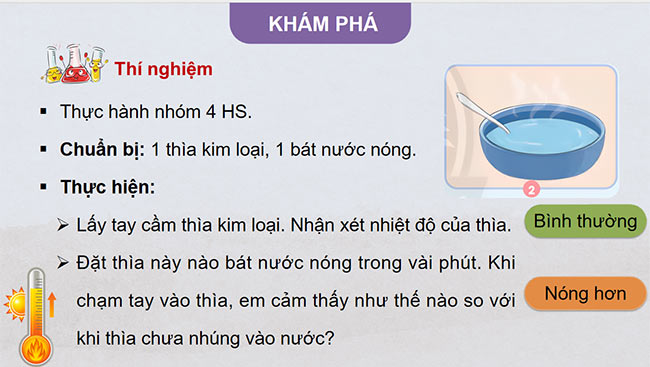 PowerPoint Khoa học 4 Sự truyền nhiệt và vật dẫn nhiệt