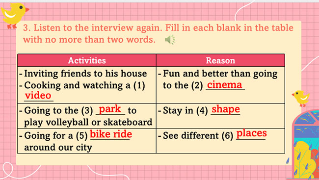 Giáo án PowerPoint Tiếng Anh 8 Unit 1: Skills 2