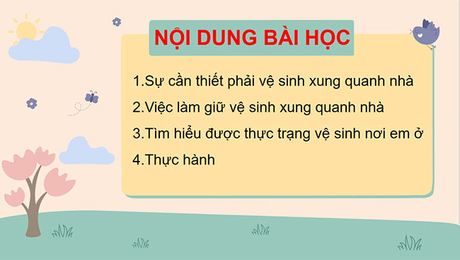 PowerPoint Tự nhiên và xã hội 3 Giữ vệ sinh xung quanh nhà