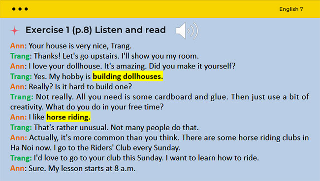 Giáo án PowerPoint Tiếng Anh 7 Unit 1: Getting Started
