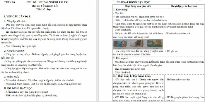 Giáo án Tiếng Việt 4 Yết Kiêu