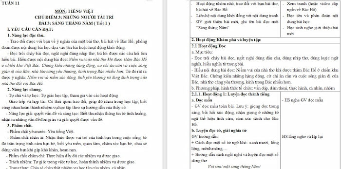 Giáo án Tiếng Việt 4 Sáng tháng Năm