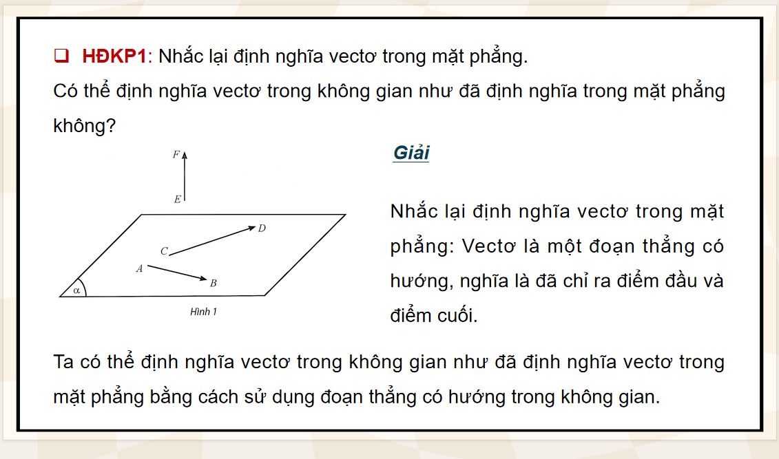 PowerPoint Toán 12 CTST Bài Vectơ và các phép toán trong không gian
