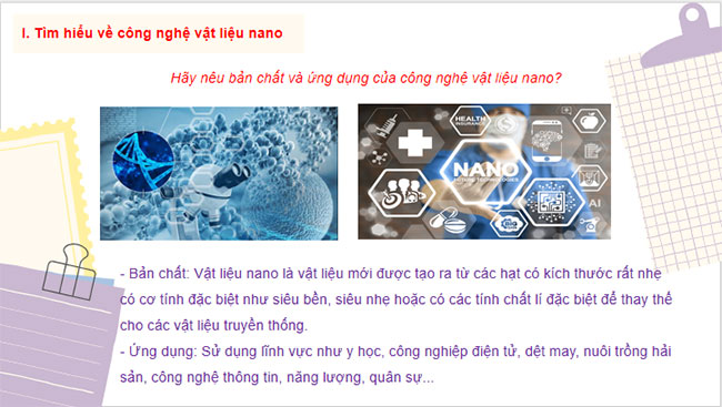 Giáo án PowerPoint Công nghệ 10 Bài 6: Ứng dụng của một số công nghệ mới