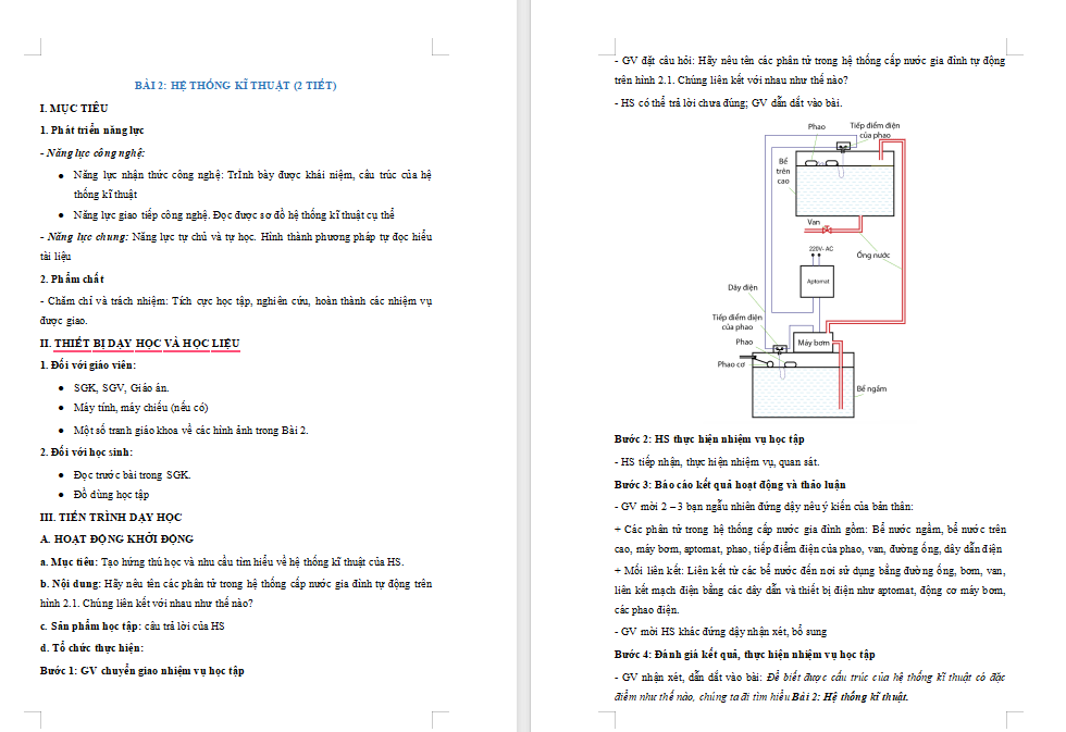 Giáo án PowerPoint Công nghệ 10 Bài 2: Hệ thống kĩ thuật