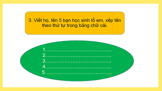 PowerPoint Tiếng Việt 2 Viết tên riêng theo thứ tự trong bảng chữ cái