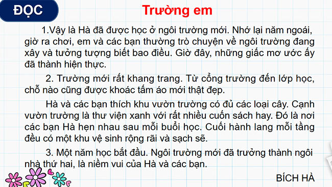 PowerPoint Tiếng Việt 2 Trường em