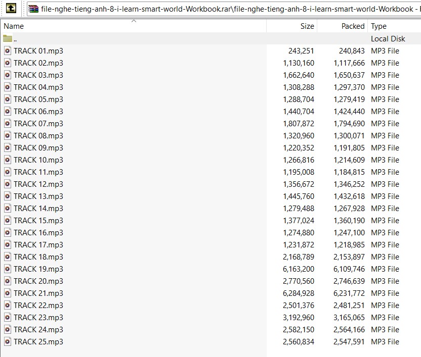 File nghe tiếng Anh 8 i Learn Smart World - Workbook