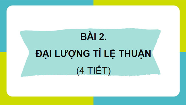 Đại lượng tỉ lệ thuận