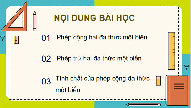 Phép cộng và phép trừ đa thức một biến