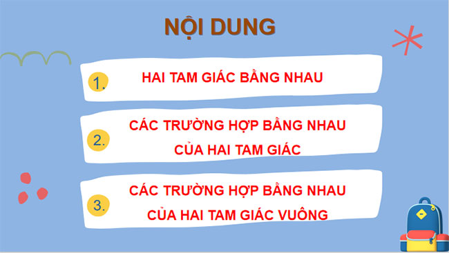 Tam giác bằng nhau